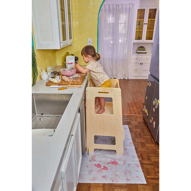 Biodegradable splat mats, Wildflower Pink - Highchairs - 4