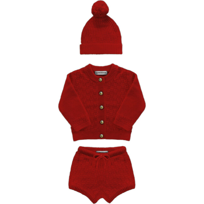 The Aspen Cashmere Baby Gift Set, Scarlet Red