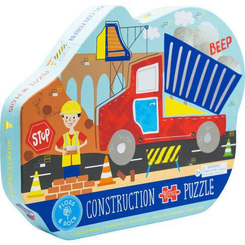 Construction 40pc "Truck" Shaped Jigsaw - Puzzles - 1