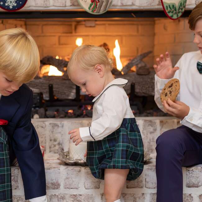 Long Sleeve Beau Bubble, Newbury Tartan - Rompers - 3