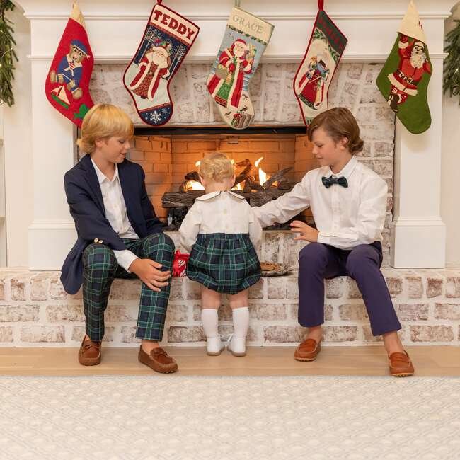 Long Sleeve Beau Bubble, Newbury Tartan - Rompers - 4