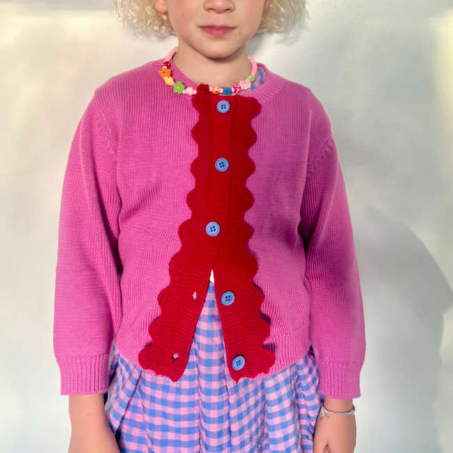 Wiggle Cardigan, Pink - Cardigans - 5