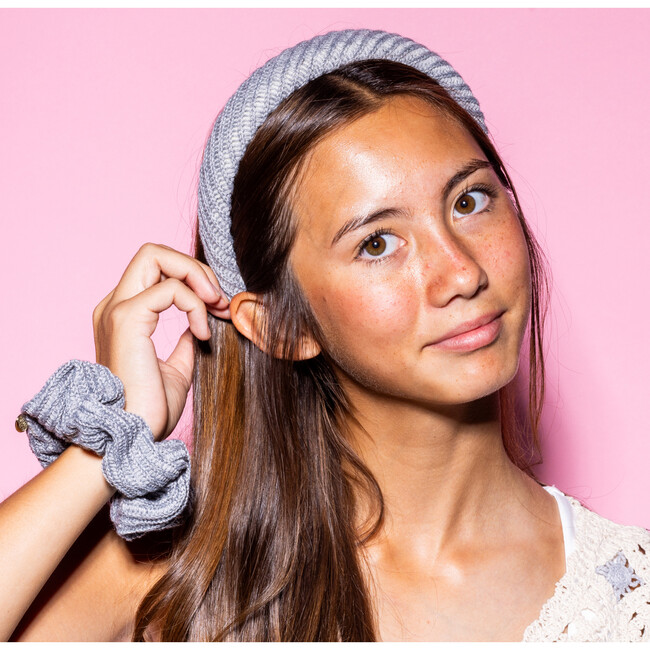 Teresa Headband, & Scrunchie Set, Grey