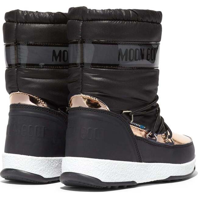 MOON BOOT Protecht Junior Black and Gold Nylon Boots Black