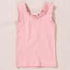 Joy Ruffle Rib Tank, Pink - Tank Tops - 1 - thumbnail