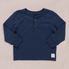 Scout Long Sleeve Henley, Navy - Shirts - 1 - thumbnail