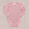 Baby Wonder Bodysuit, Pink Mini Half Hearts - Onesies - 1 - thumbnail