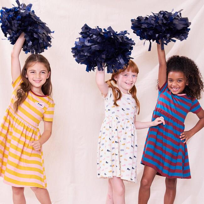 Sunny Dress, Pink and Yellow Stripes