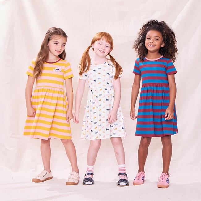 Sunny Dress, Pink and Yellow Stripes - Dresses - 3