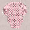 Baby Wonder Bodysuit, Pink Mini Half Hearts - Onesies - 3 - thumbnail