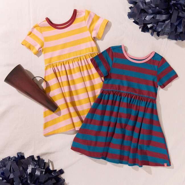 Sunny Dress, Pink and Yellow Stripes - Dresses - 4
