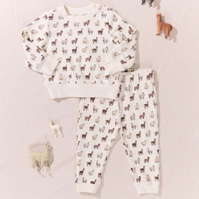 Baby Jax Jogger Set, Llamas and Alpacas - Pants - 3