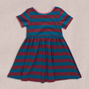 Sunny Dress, Teal and Burgundy Stripe - Dresses - 1 - thumbnail
