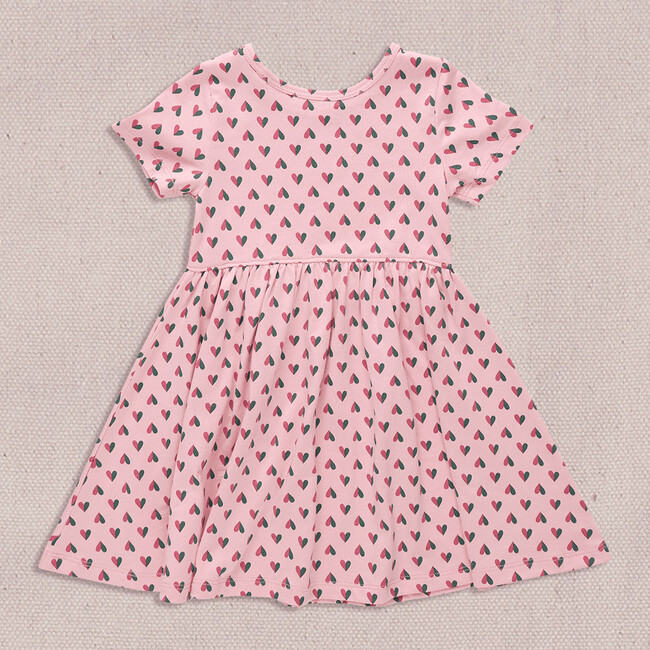 Sunny Dress, Pink Mini Half Hearts