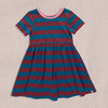Sunny Dress, Teal and Burgundy Stripe - Dresses - 4