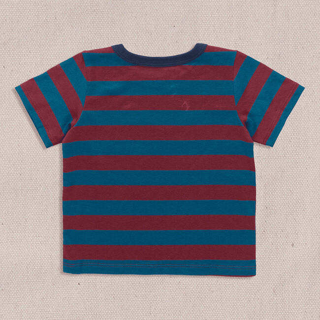 Adventure T-Shirt, Teal and Burgundy Stripe - T-Shirts - 3