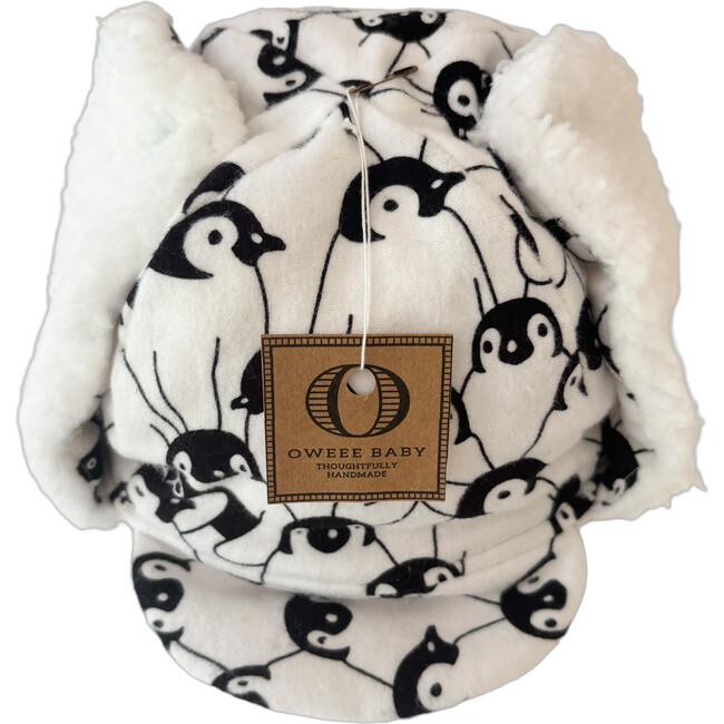 Winter Hat, Penguins with Velcro Straps