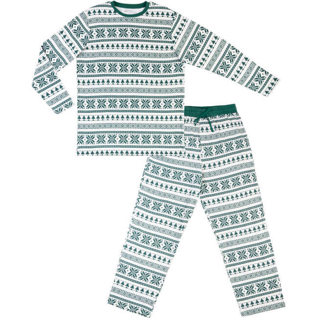 Men's Adult Bamboo Pajamas, Fair Isle Forest