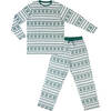 Men's Adult Bamboo Pajamas, Fair Isle Forest - Pajamas - 1 - thumbnail