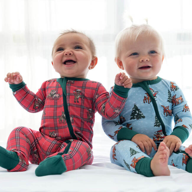 Baby Bamboo Pajamas W/ DreamCuffs®, Tartan - Footie Pajamas - 3