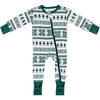 Baby Bamboo Pajamas W/ DreamCuffs®, Fair Isle Forest - Footie Pajamas - 2 - thumbnail