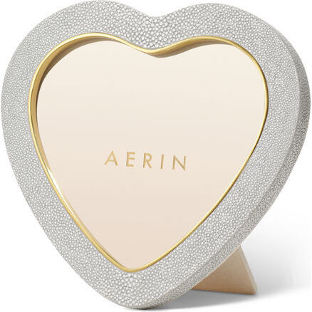 Shagreen Heart Frame, Dove
