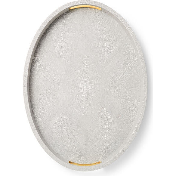 Modern Shagreen Cocktail Tray, Dove - Accents - 4