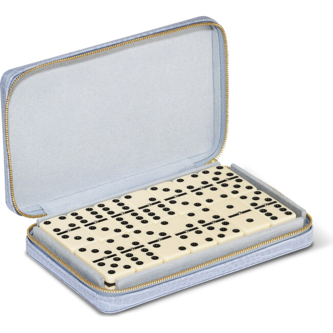 Enzo Travel Domino Set, Hydrangea Blue