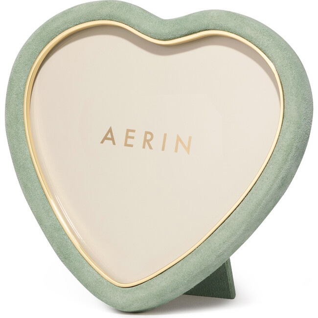 Valentina Suede Heart Frame, Sage
