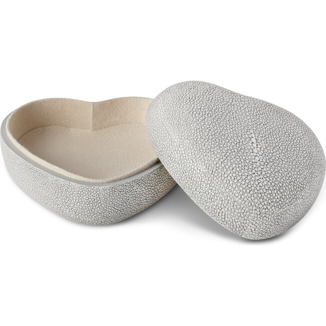 Shagreen Heart Box, Dove