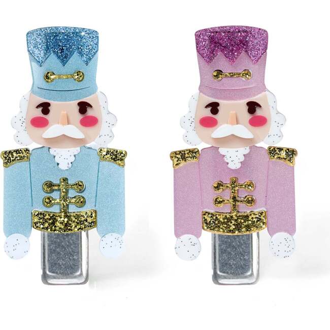 Nutcracker Pink and Blue Hair Clips