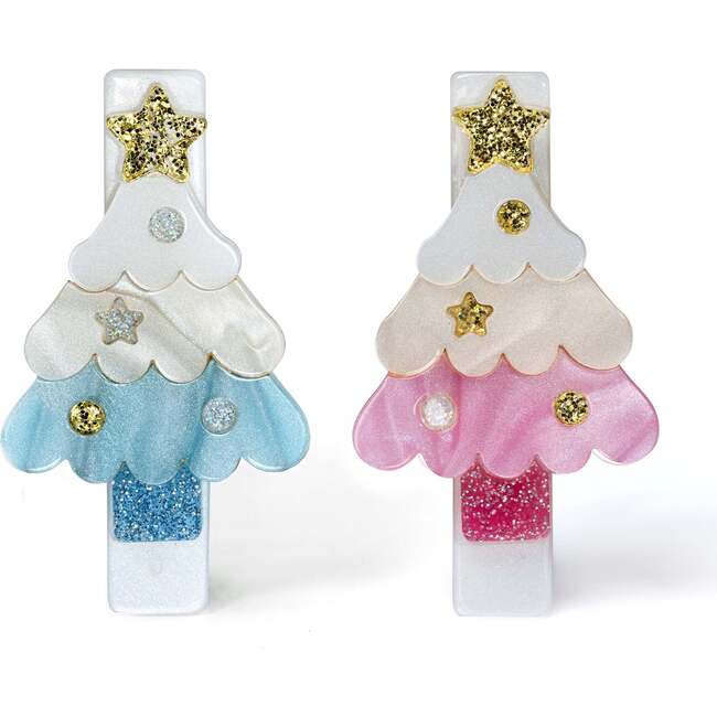 Christmas Tree  Pink/Blue Pair