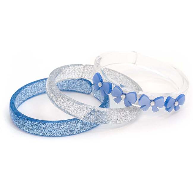 Bows Satin Blue Bangles