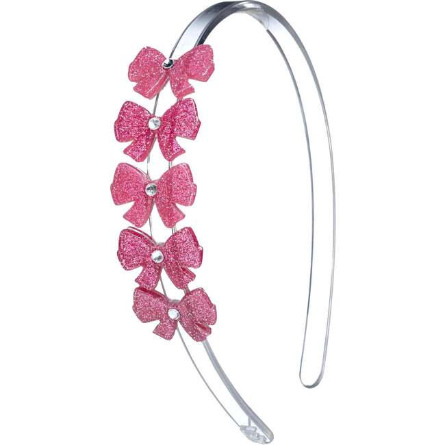 Bows Glitter Vintage Pink Headband