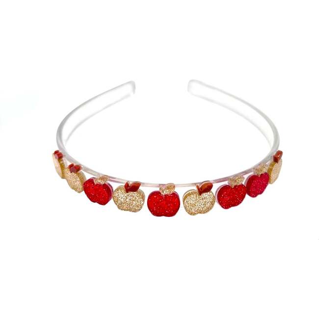 Apples Glitter Red Gold Headband