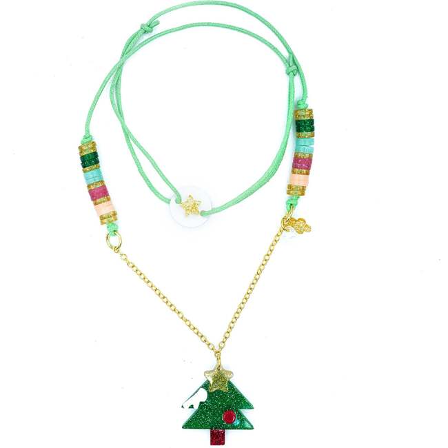 Tree Christmas Green Necklace