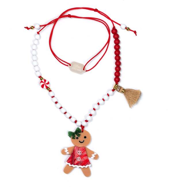 Gingerbread Girl Red Necklace
