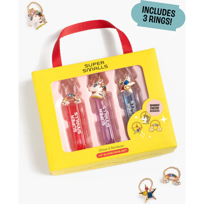 Gloss It Rainbow Lip Gloss Ring Set