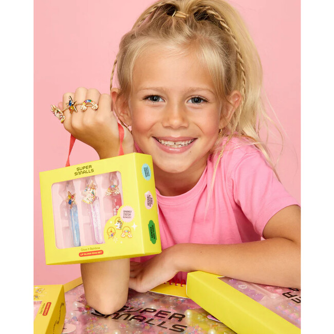 Gloss It Rainbow Lip Gloss Ring Set