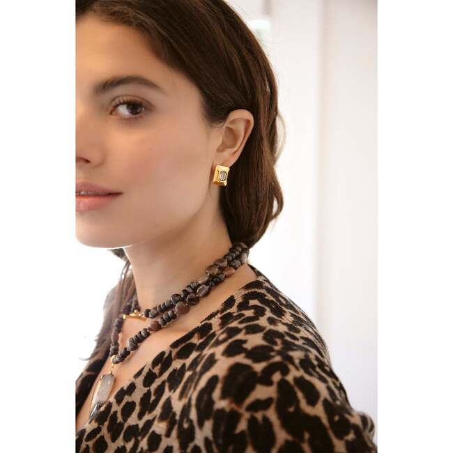 Heritage Earrings, Plum