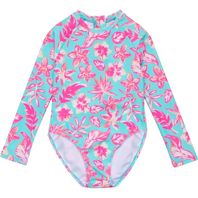 Tropical Glow Recycled LS Surf Suit