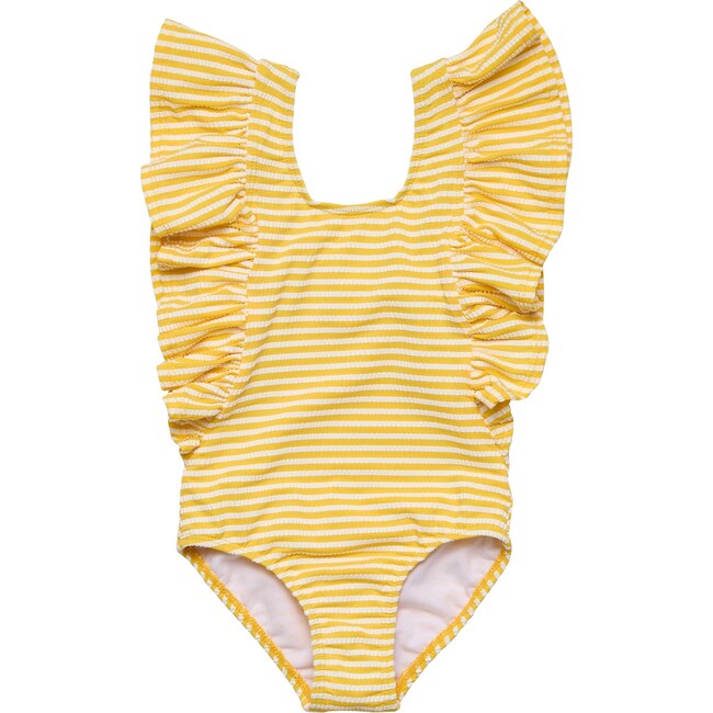 Sunshine Stripe Wide Frill Swimsuit