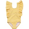 Sunshine Stripe Wide Frill Swimsuit - One Pieces - 1 - thumbnail