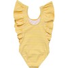 Sunshine Stripe Wide Frill Swimsuit - One Pieces - 3 - thumbnail