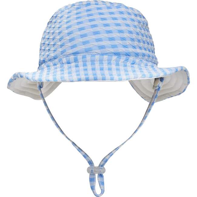 Seaside Gingham Reversible Bucket Hat