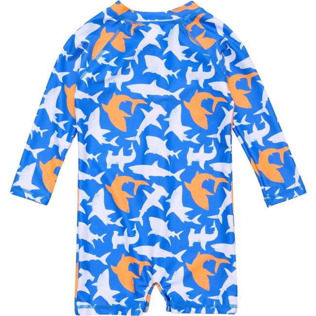 Shark Squad LS Sunsuit - One Pieces - 3