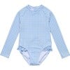 Seaside Gingham Leg Frill Surf Suit - One Pieces - 1 - thumbnail