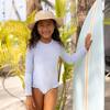 Seaside Gingham Leg Frill Surf Suit - One Pieces - 2 - thumbnail