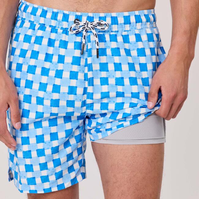 Mens Ocean Grid Swim Short - Swim Trunks - 5