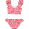 Ditsy Bloom Frilled Crop Bikini - Two Pieces - 2
